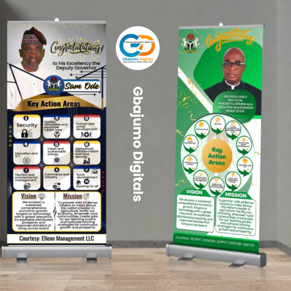 Benue State roll up banner designed by Gbajumo Digitals
